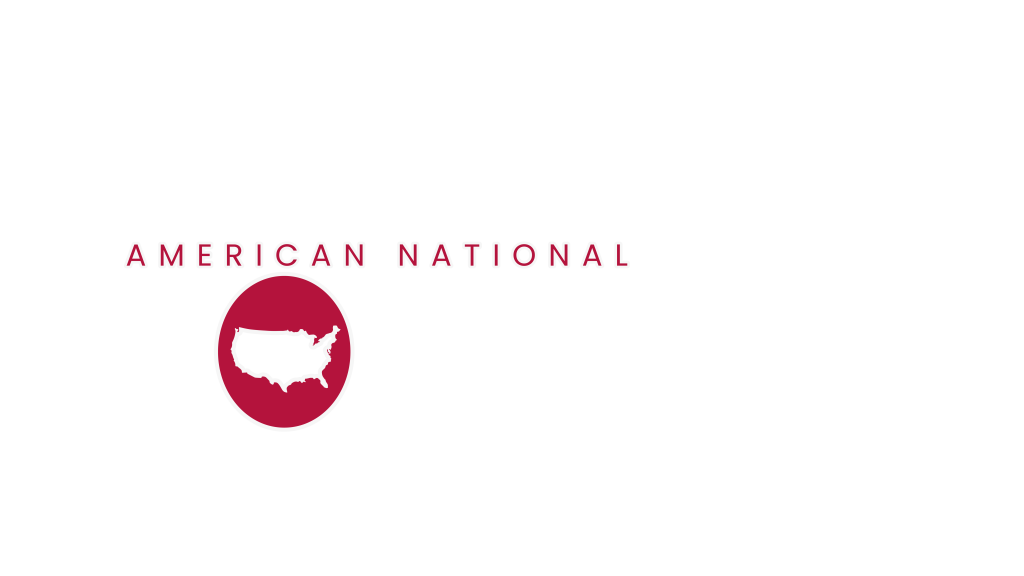 White Red American National Movers Logo